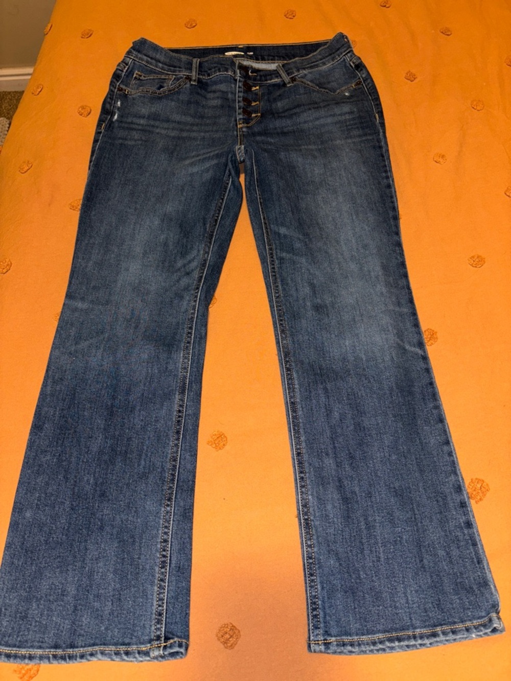 Old Navy Women's Dark Blue Wide Leg Jeans
